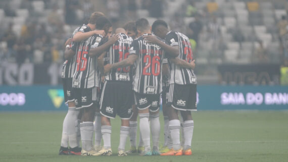 Atlético em jogo na Arena MRV (foto: Alexandre Guzanshe/EM/DA Press)