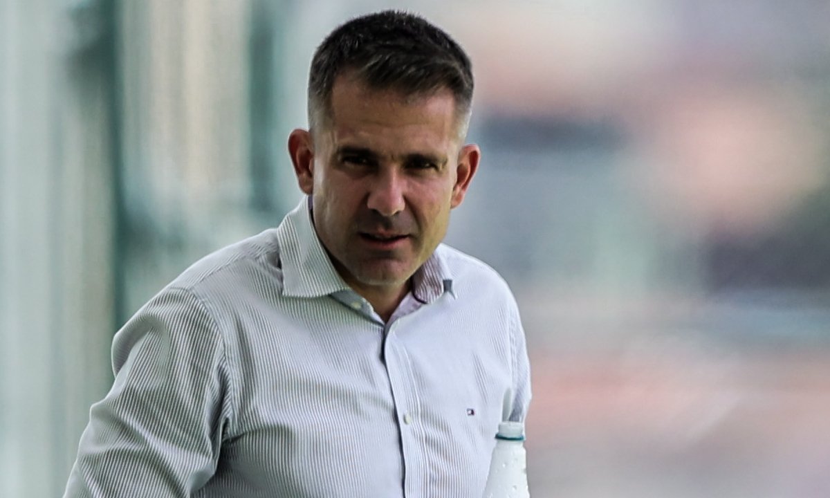 Victor em treino do Atlético na Cidade do Galo (foto: Pedro Souza/Atlético)