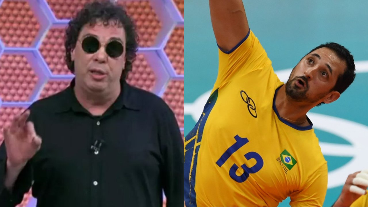 Walter Casagrande, comentarista esportivo ex-Globo, e Maurício Souza, ex-jogador de vôlei (foto: Reprodução/Globo e VANDERLEI ALMEIDA/AFP)