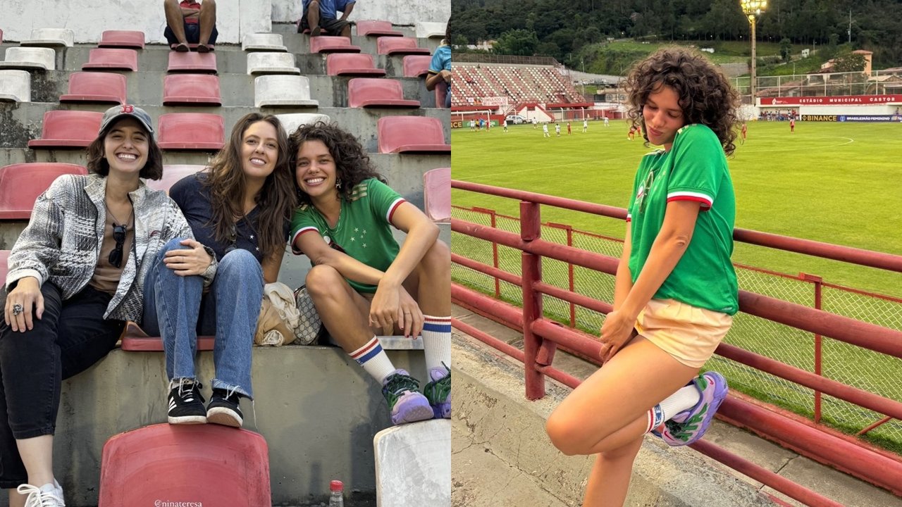 Bruna Linzmeyer postou fotos em jogo do Cruzeiro no Alçapão do Bonfim (foto: Reprodução)