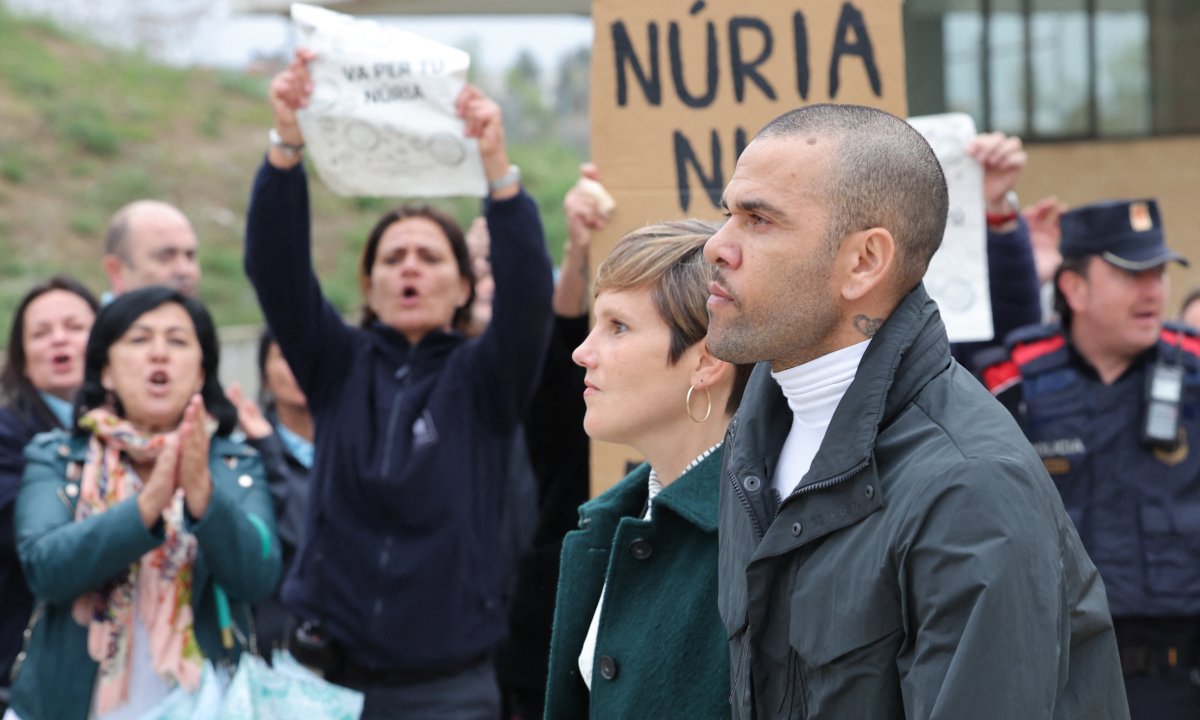 Daniel Alves saiu da prisão (foto: AFP)
