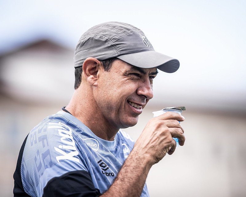 Fabio Carille no Santos (foto: Raul Baretta/ Santos FC)