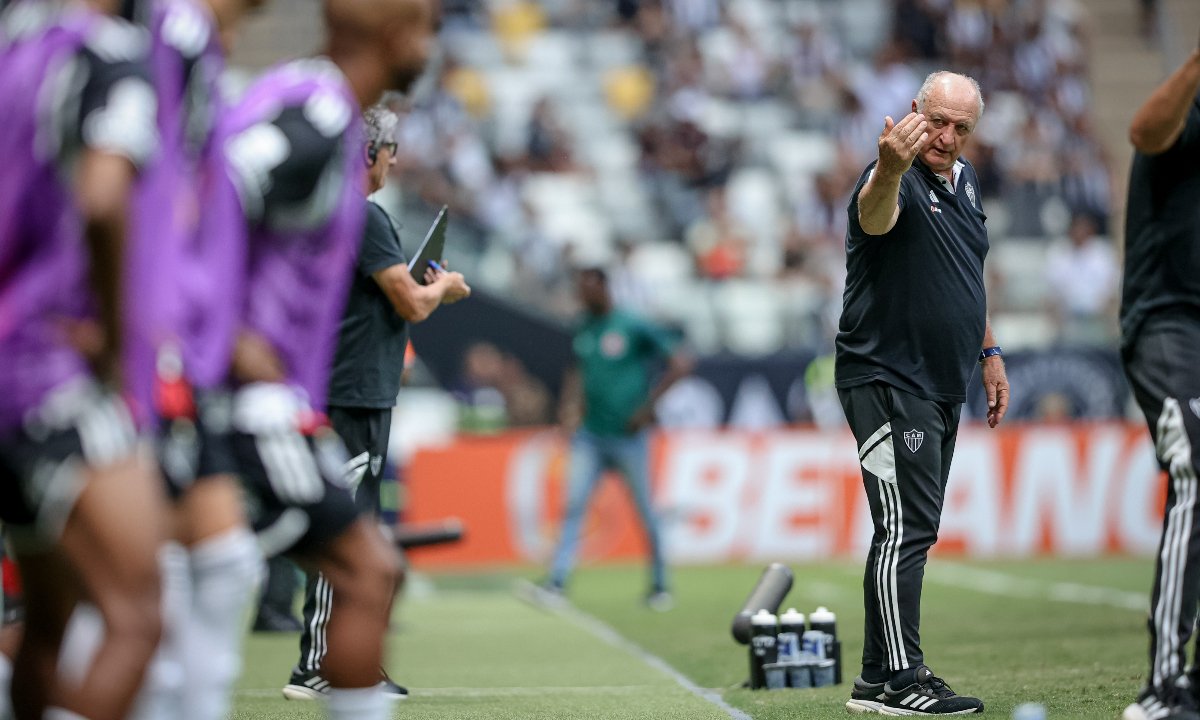 Técnico do Atlético, Felipão na Arena MRV - (foto: Pedro Souza/Atlético)