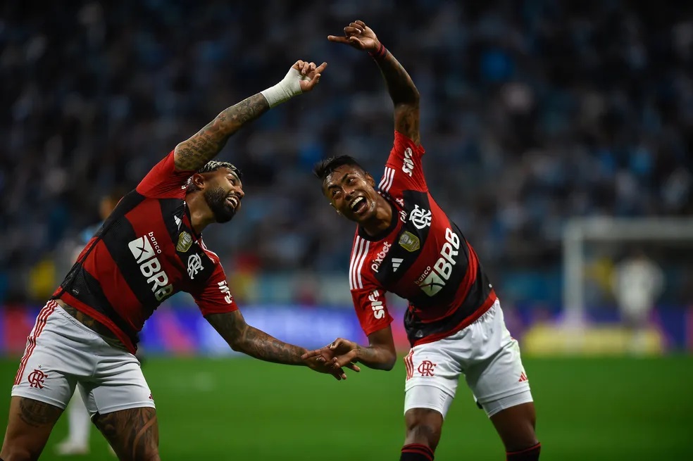 Gabigol e Bruno Henrique - (foto: Marcelo Côrtes / Flamengo)