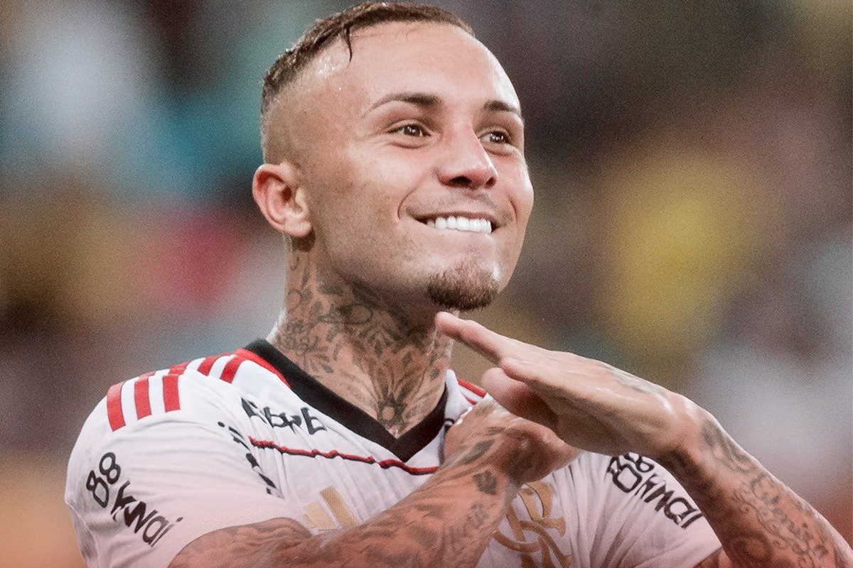 Cebolinha marcou o primeiro gol do Flamengo sobre o Fluminense (foto: Divulgação/Flamengo)