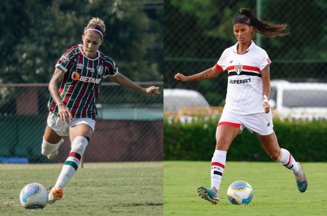 Fluminense e São Paulo no Brasileiro Feminino (foto: Marina garcia// Fluminense fc Rubens Chiri / saopaulofc)
