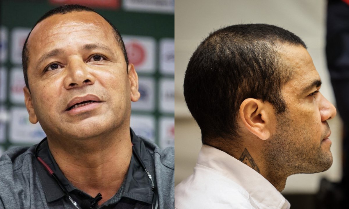 Neymar Pai e Daniel Alves (foto: AFP)