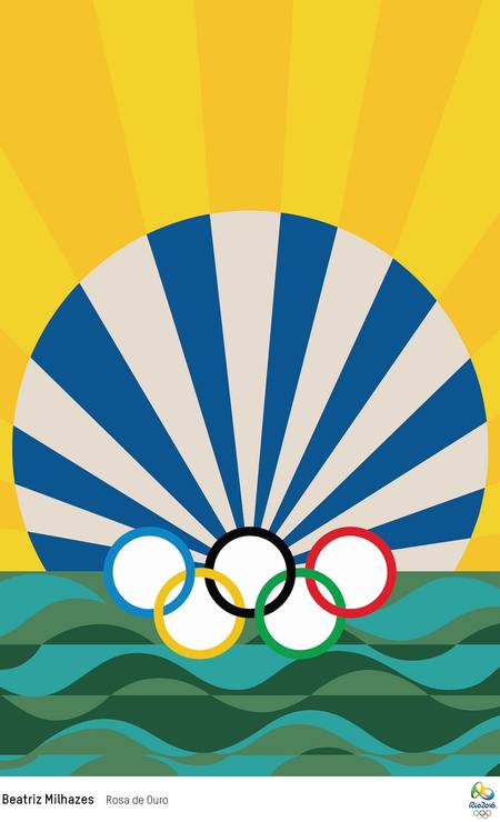Um dos pôsteres oficiais da Olimpíada do Rio 2016'