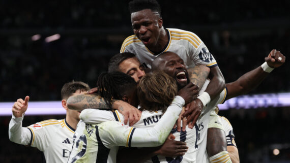 Real Madrid é líder do Campeonato Espanhol (foto: AFP)