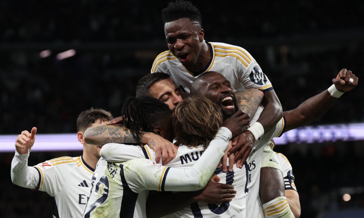 Real Madrid é líder do Campeonato Espanhol (foto: AFP)
