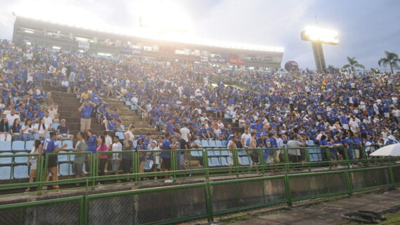 Torcida do Cruzeiro lotou o Ipatingão (foto: Alexandre Guzanshe/EM/D.A. Press)
