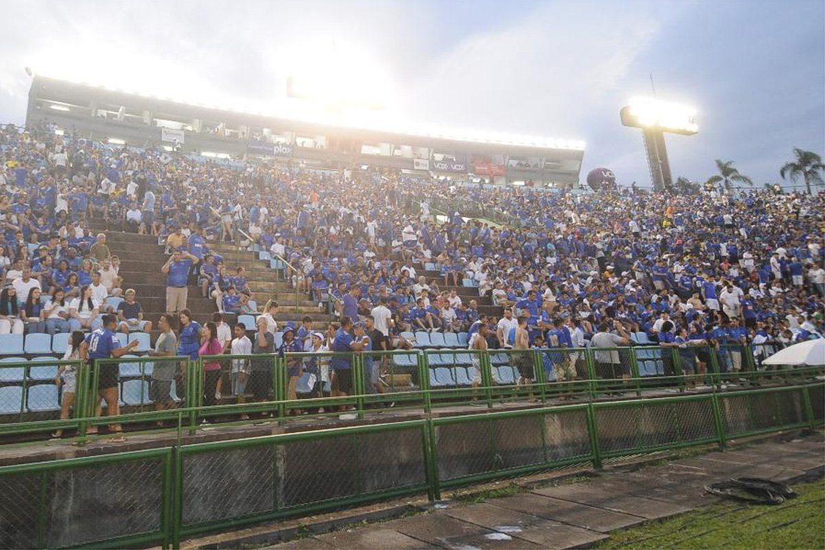 Torcida do Cruzeiro lotou o Ipatingão (foto: Alexandre Guzanshe/EM/D.A. Press)