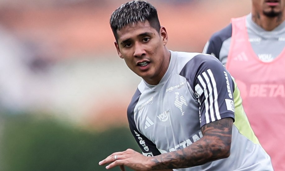 Zaracho em treino do Atlético (foto: Pedro Souza/Atlético)