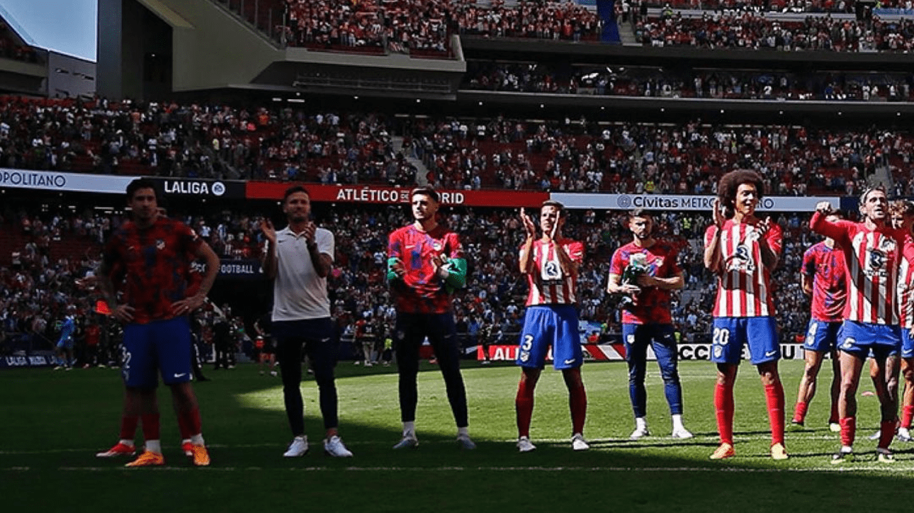 Jogadores do Atlético de Madrid (foto: Reprodução/Atlético de Madrid)