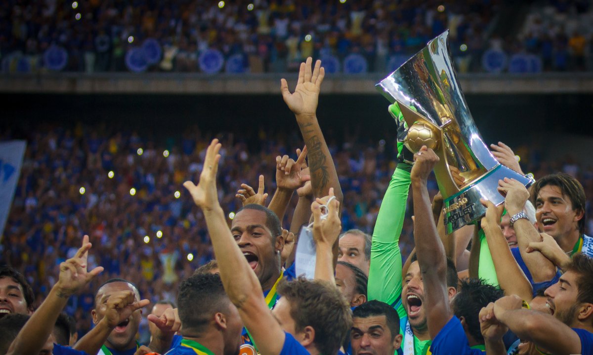 Comemoração do título do Cruzeiro (foto: Vinicius Silva/Portre Imagens)