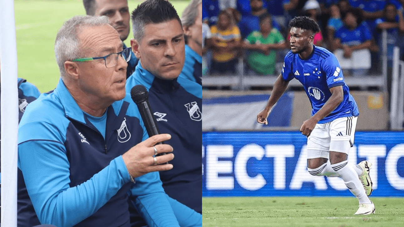 Jorge Celico, técnico da Universidad Carólica, e Jose Cifuentes, volante do Cruzeiro (foto: Reprodução/Instagram)