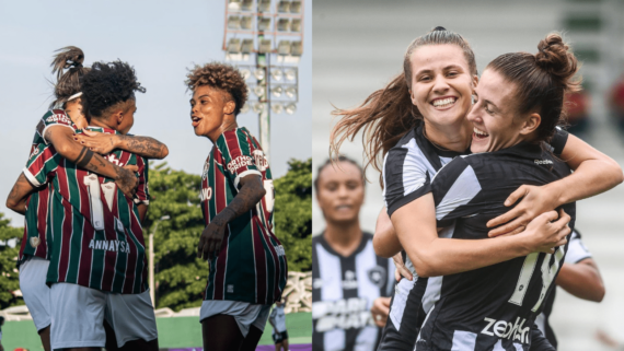 Jogadoras de Fluminense e Botafogo (foto: Reprodução/Instagram; Arthur Barreto)