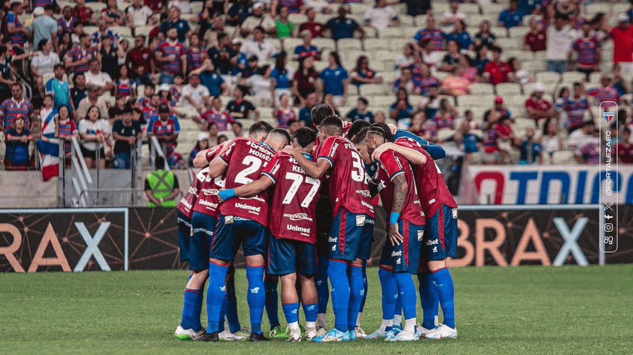 Jogadores do Fortaleza (foto: Leonardo Moreira/FEC)