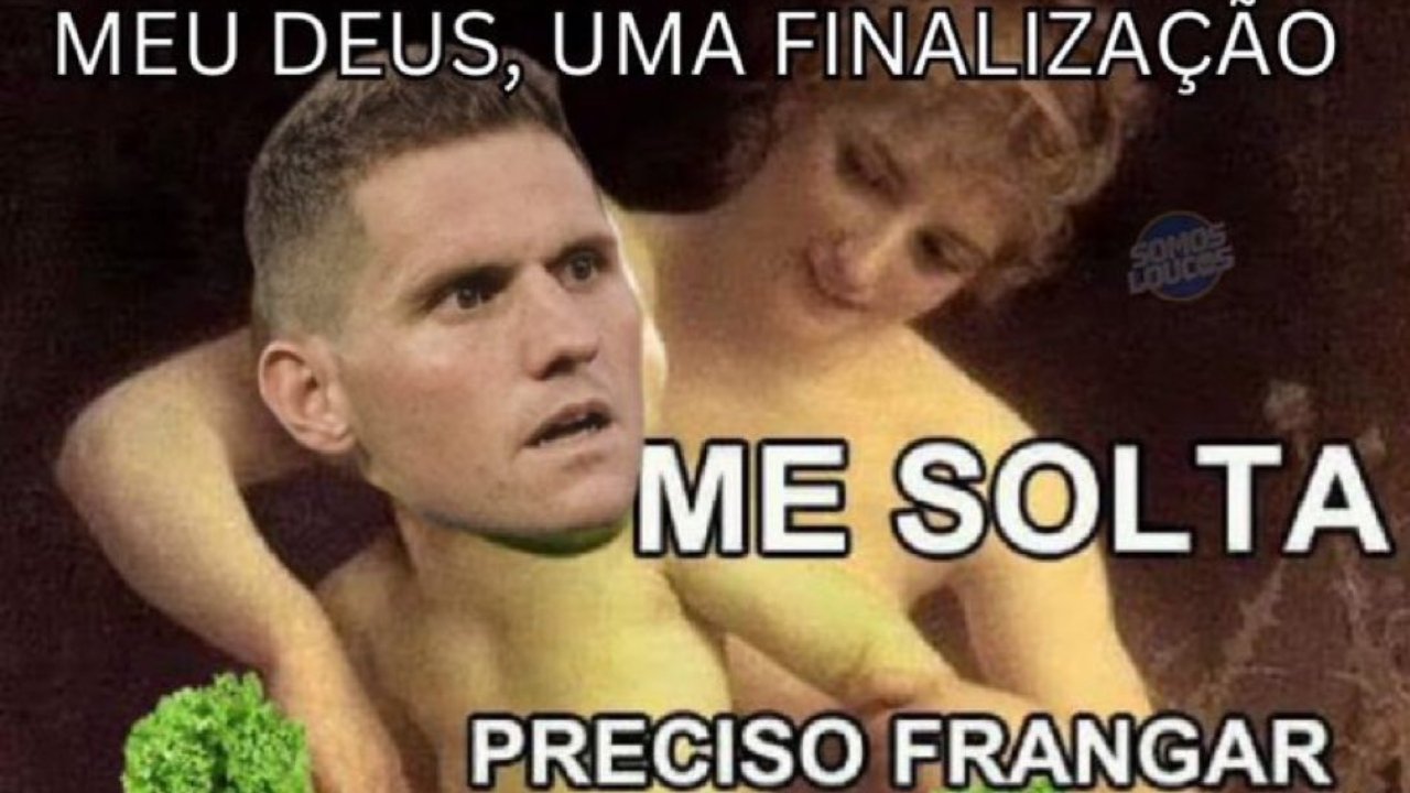 Meme envolvendo o goleiro Rafael Cabral, do Cruzeiro, divulgado nas redes sociais (foto: Reprodução redes sociais)