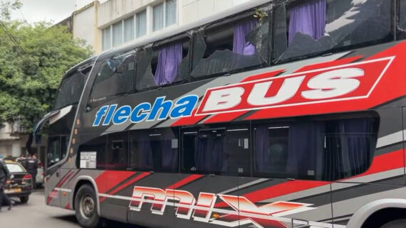 Ônibus do Peñarol (foto: Reprodução redes sociais)