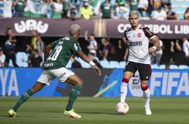 Lance de Flamengo x Palmeiras na final da Libertadores - (foto: Alexandre Vidal/Flamengo)