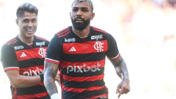 Gabriel Barbosa em jogo pelo Flamengo (foto: Divulgação/Flamengo)