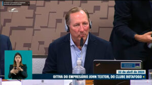 John Textor depôs à CPI da Manipulação de Jogos, no Senado Federal, em Brasília - Crédito: 