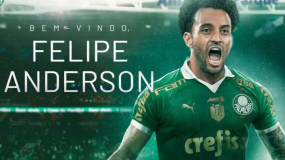 Felipe Anderson pelo Palmeiras (foto: Divulgação/Palmeiras )