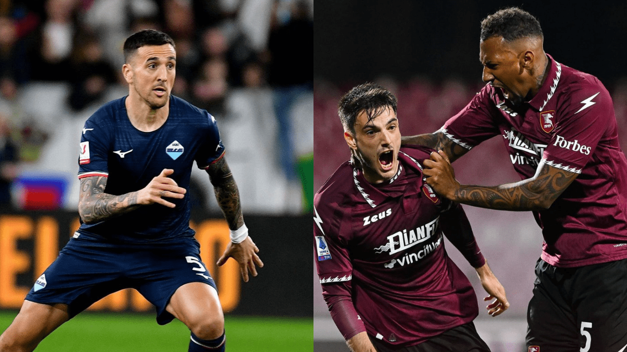 Jogadores de Lazio e Salernitana (foto: Reprodução/Instagram)