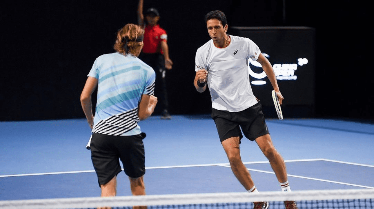O brasileiro Marcelo Melo e o alemão Alexander Zverev , tenistas (foto: Reprodução/Instagram)