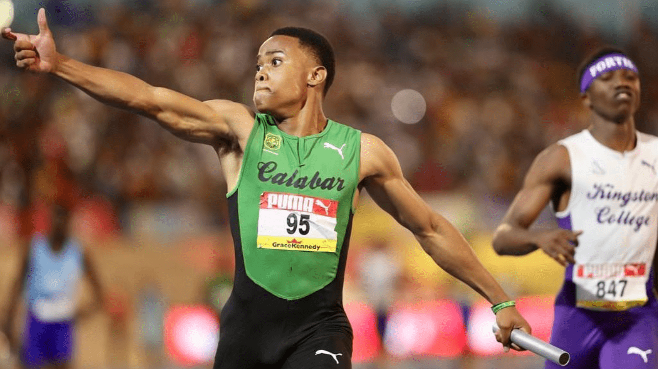 Nickecoy Bramwell, corredor da Jamaica que batou recorde de Usain Bolt (foto: Photosbybellamy)