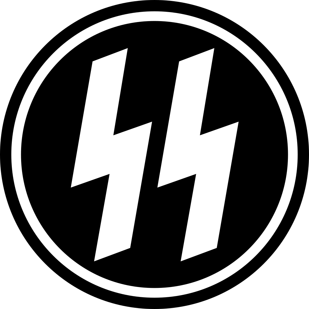 Símbolo da SchutzstaSímbolo da Schutzstaffel, polícia paralela do regime nazista de Hitlerffel, organização paramilitar da Alemanha Nazista