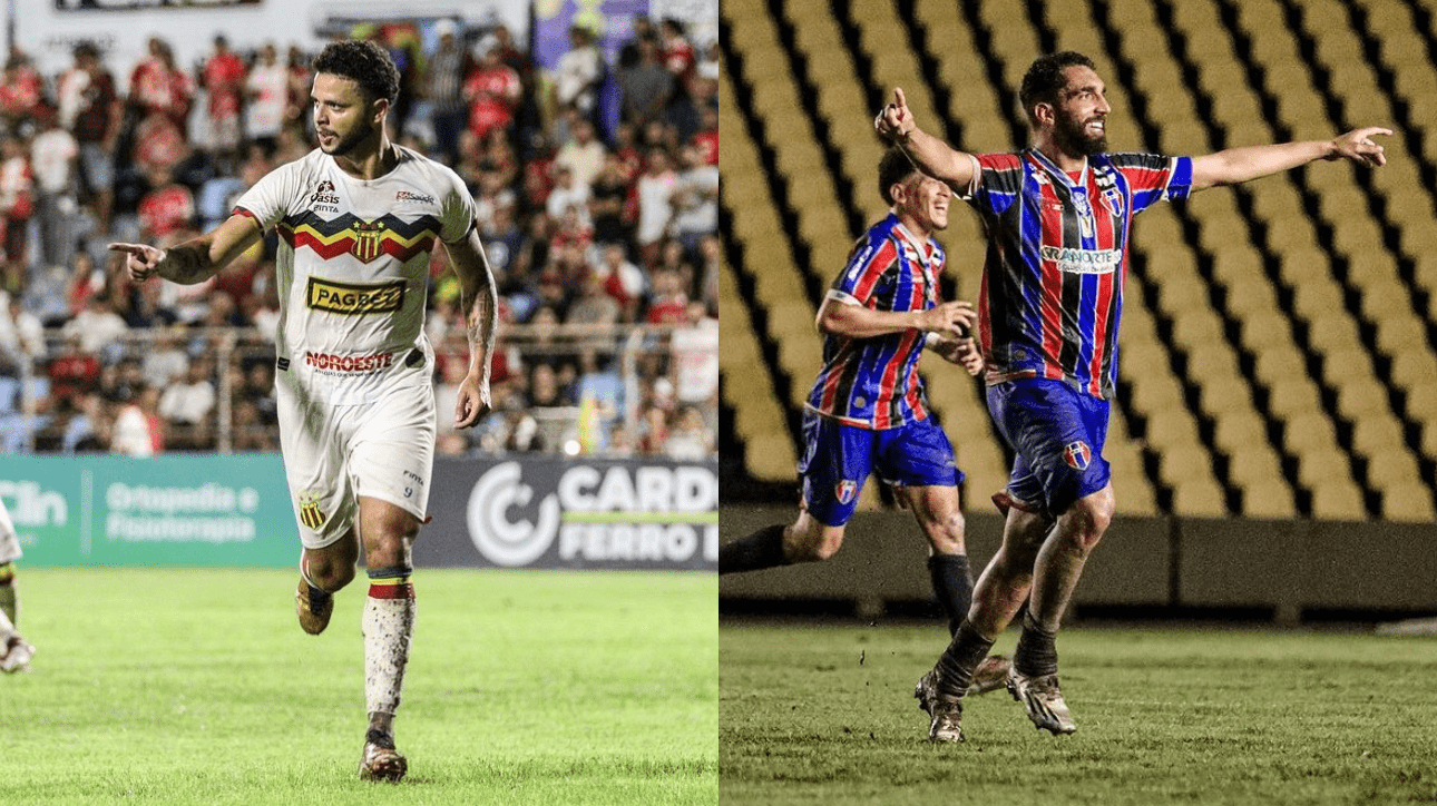 Jogadores de Sampaio Corrêa e Maranhão (foto: Ronald felipe/Iury Oliveira)