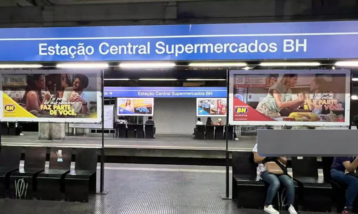 Estação de metrô de BH (foto: Reprodução/Redes sociais)