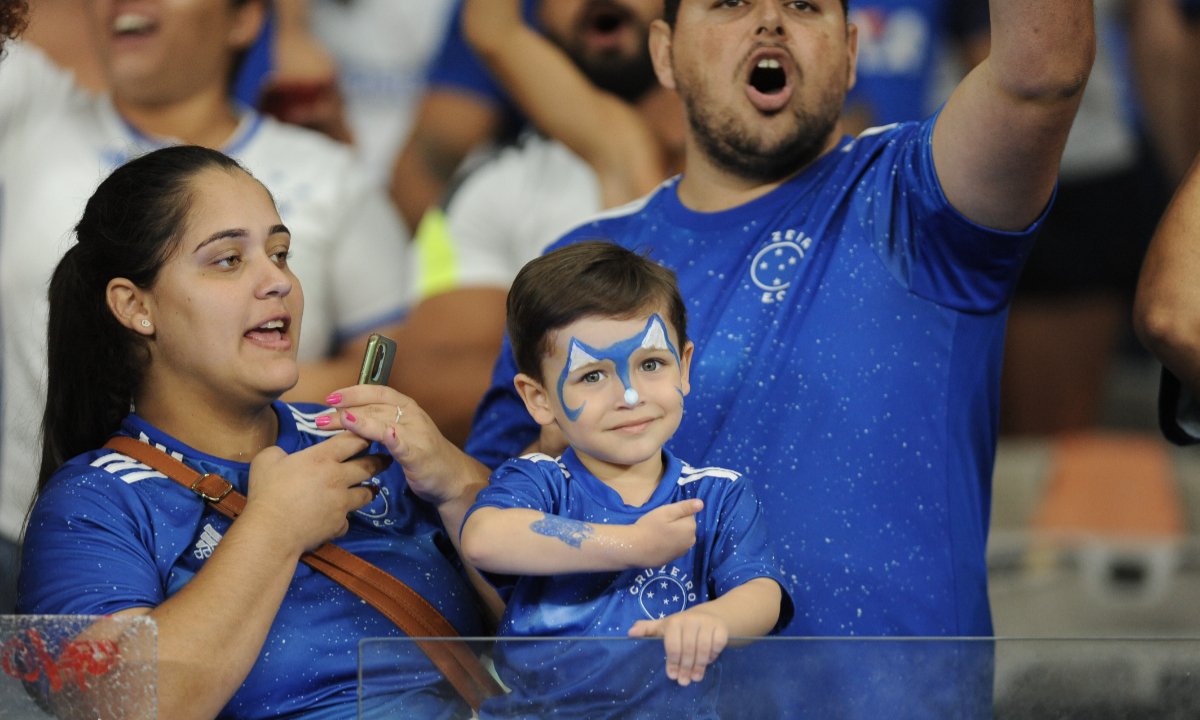 Torcida do Cruzeiro no Mineirão (foto: Alexandre Guzanshe/EM/D.A. Press)