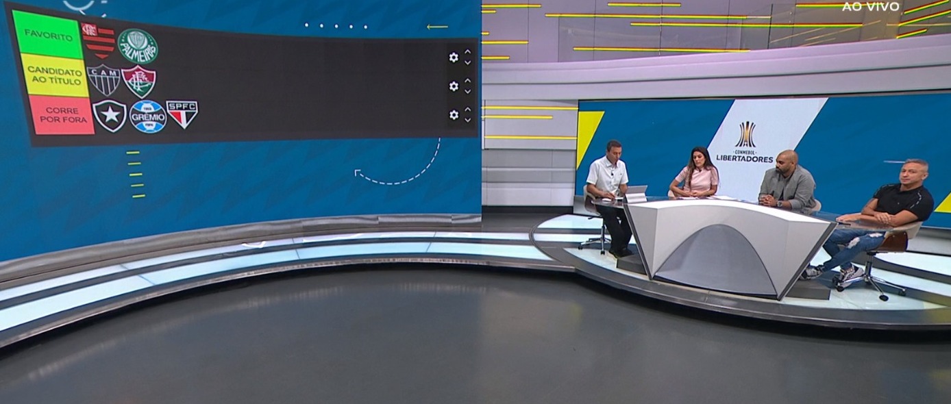 Seleção SporTV analisou times brasileiros na Libertadores - (foto: Reprodução/SporTV/Canais Globo)