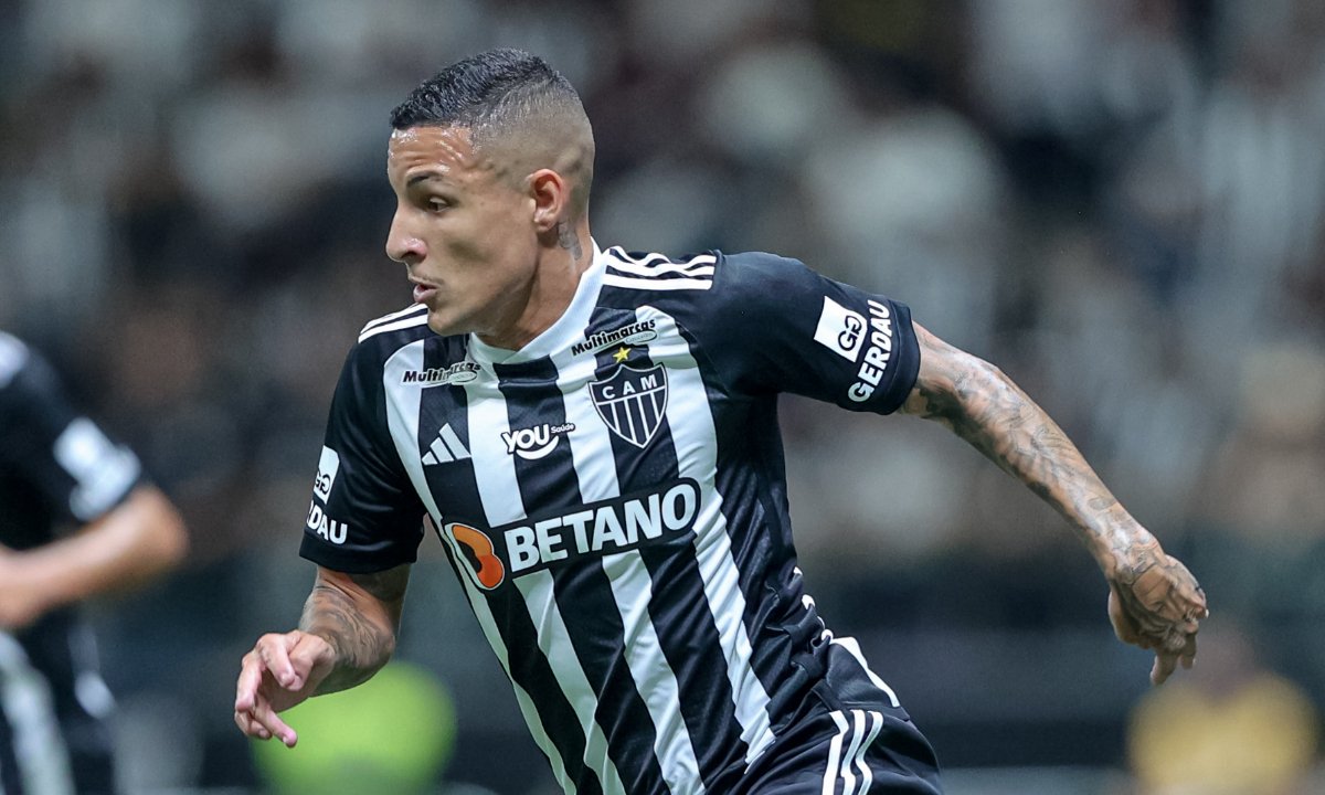 Arana em jogo do Atlético na Arena MRV (foto: Pedro Souza/Atlético)