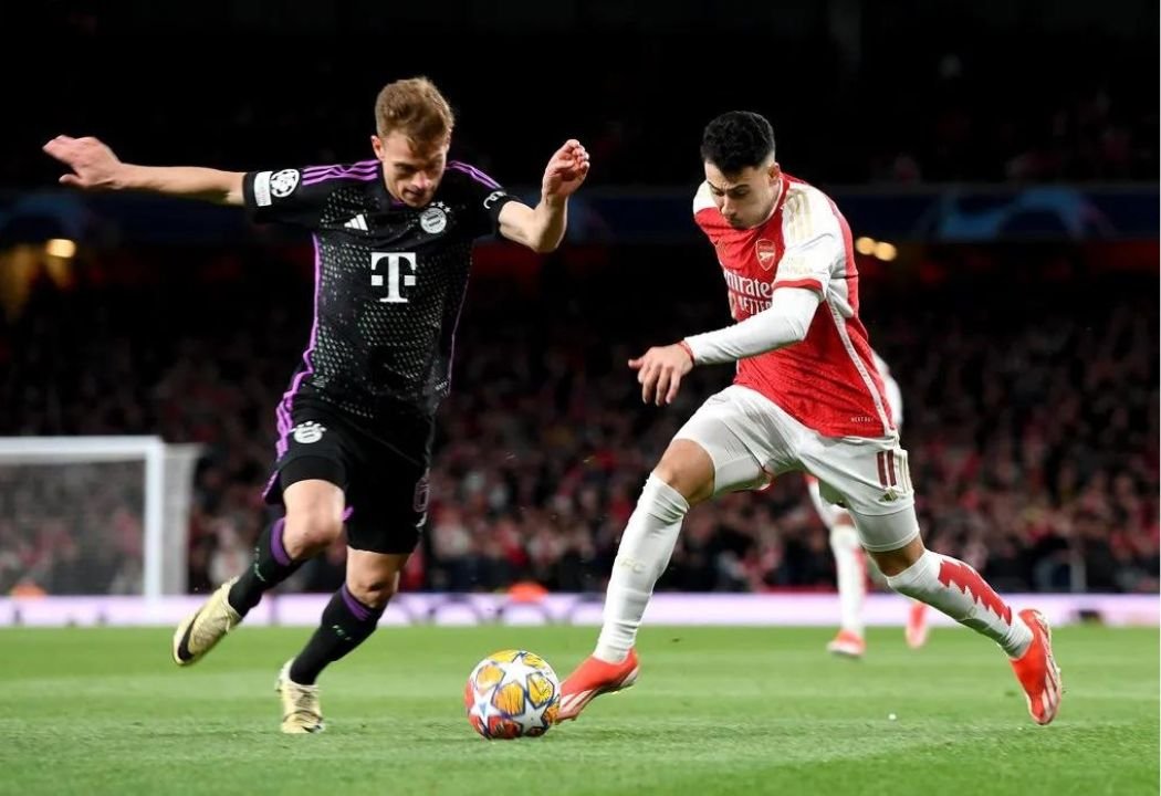 Arsenal e Bayern de Munique na Champions League (foto: Divulgação/Arsenal)
