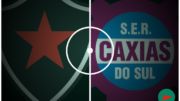 Imagem de produção própria contendo os escudos do Botafogo-PB e Caxias (foto: No Ataque)