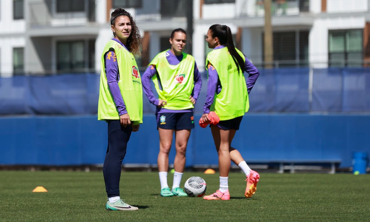 Brasil em treino nos Estados Unidos (foto: Lívia Villas Boas / CBF)