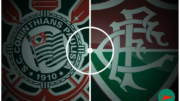 Imagem de produção própria contendo os escudos do Corinthians e Fluminense (foto: No Ataque)