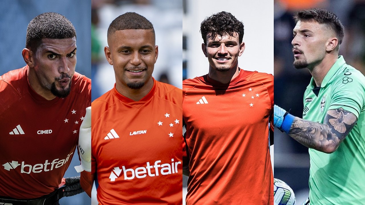 Cruzeiro tem quatro opções de goleiros (foto: Staff Images/Cruzeiro, Gustavo Aleixo e reprodução)