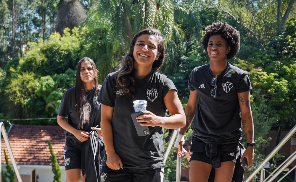 Jogadoras do futebol feminino do Atlético (foto: Daniela Veiga/Atlético)