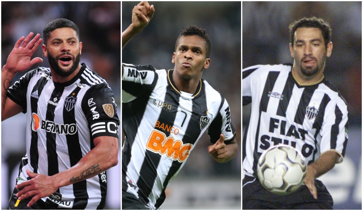 Hulk, Jô e Guilherme Alves são os três maiores artilheiros do Atlético na Libertadores (foto: Alexandre Guzanshe/EM/D.A Press (2) e Auremar de Castro/Estado de Minas)