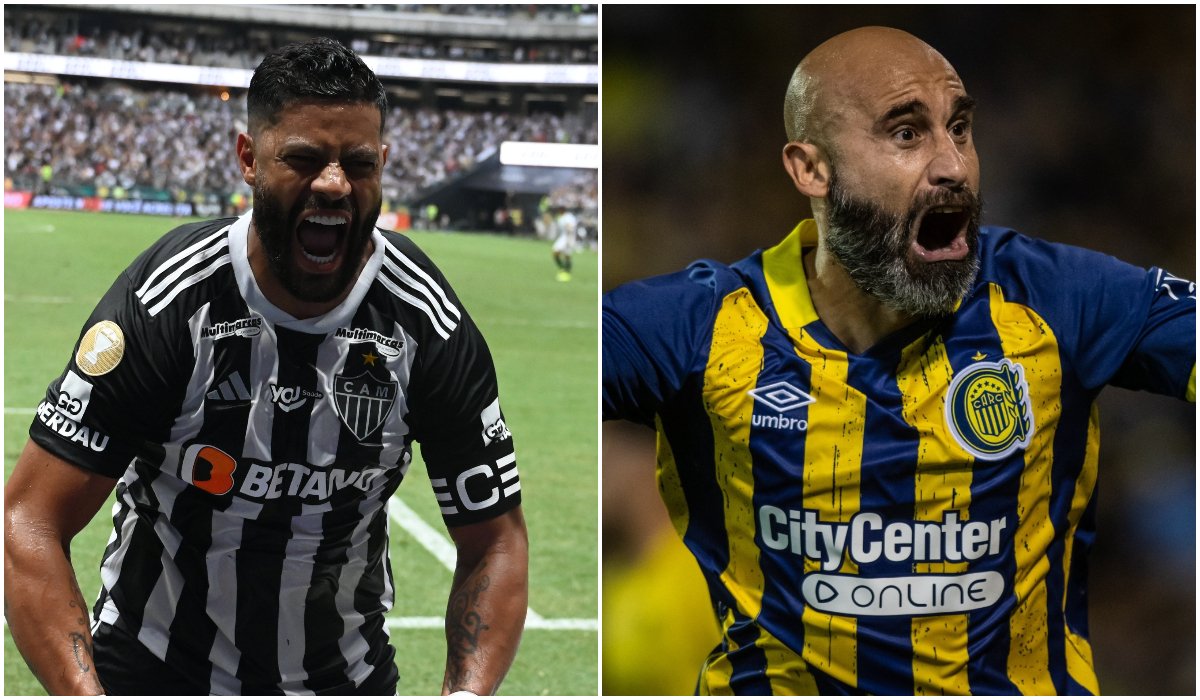 Atlético e Rosario Central medirão forças pela Copa Libertadores (foto: Leandro Couri/EM/D.A Press e Divulgação/Rosario Central)