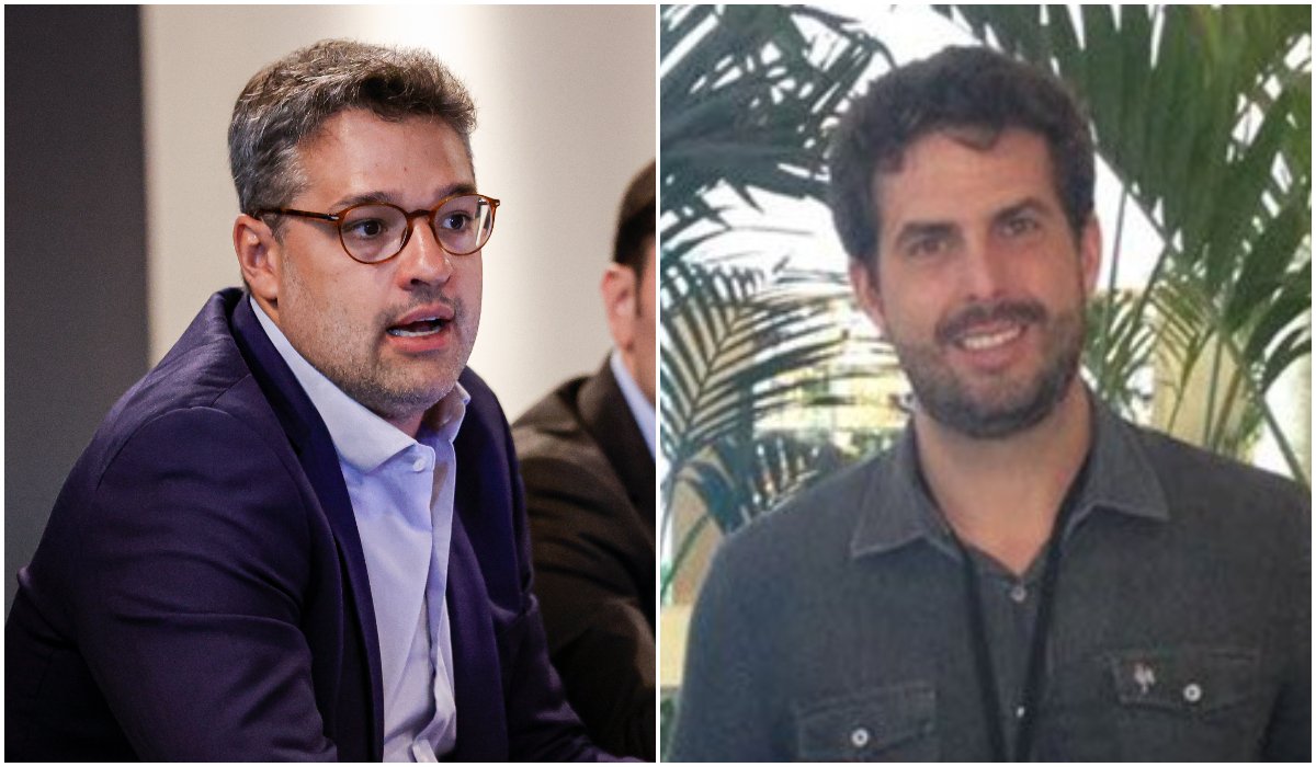 Leonardo Barbosa, acertado com o Atlético para diretoria de operações, e João Gomide, novo diretor de negócios do Galo (foto: Cris Mattos/FMF e Divulgação/Atlético)