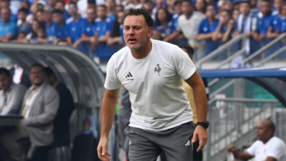 Gabriel Milito, técnico do Atlético, durante final do Campeonato Mineiro contra o Cruzeiro (foto: Leandro Couri/EM/D.A Press)