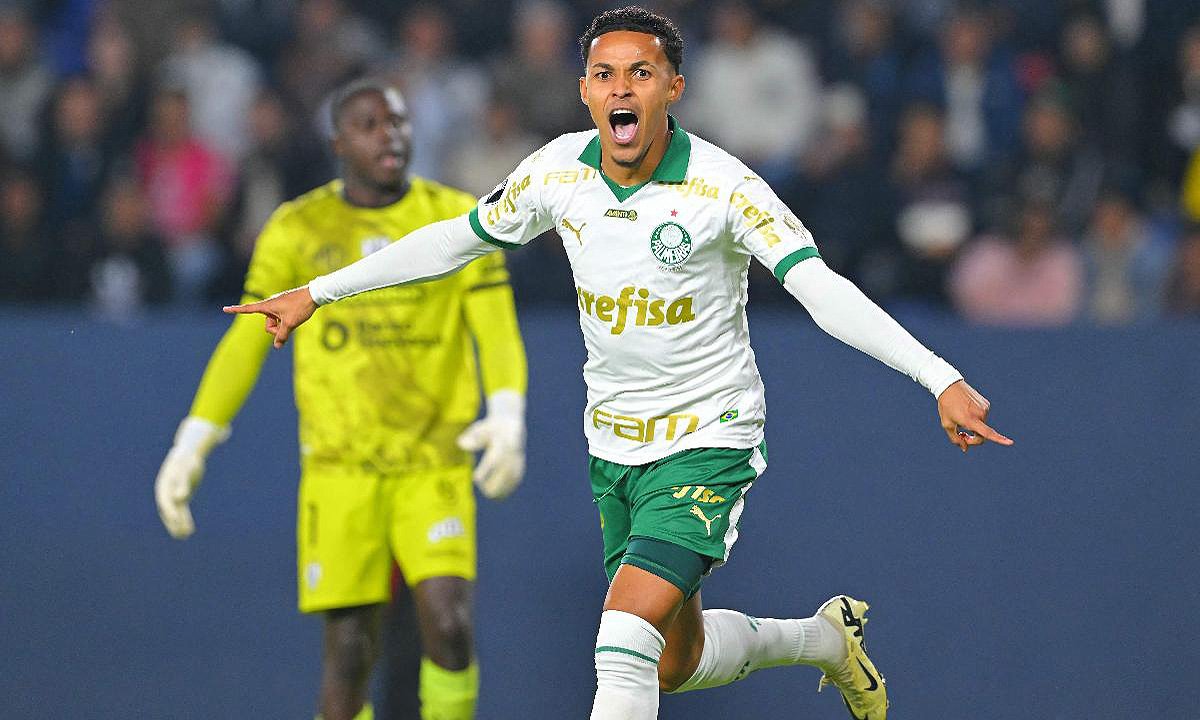 Palmeiras virou para 3 a 2 após começar perdendo por 2 a 0 para o Del Valle (foto: Rodrigo BUENDIA / AFP)