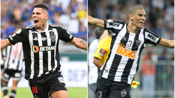 Paulinho e Léo Silva têm 36 gols cada com a camisa do Atlético (foto: Leandro Couri/EM/D.A Press e Rodrigo Clemente/EM/D.A Press)