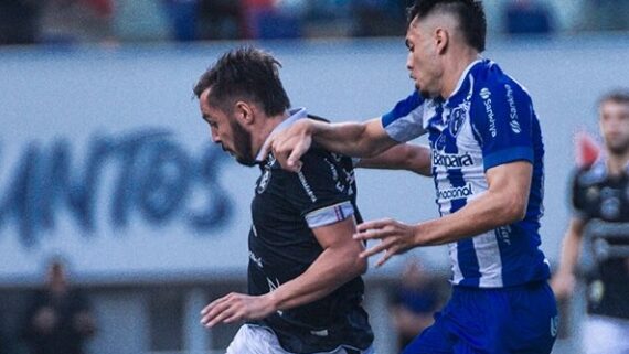 Jogadores de Paysandu e Remo durante clássico (foto: Samara Miranda/ASCOM Remo)